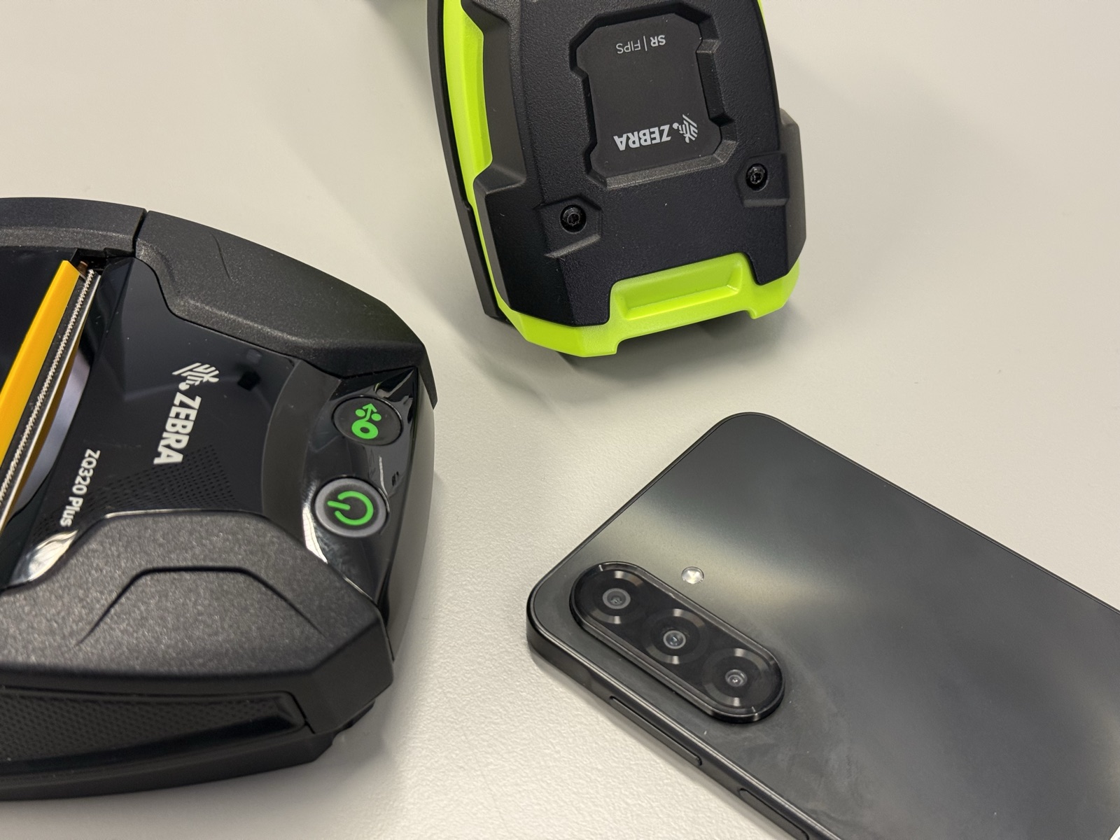 Zebra device paired with an Android phone