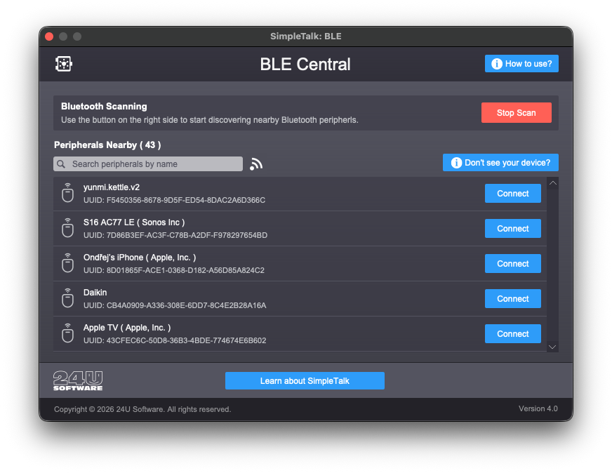 Bluetooth Low Energy (BLE)